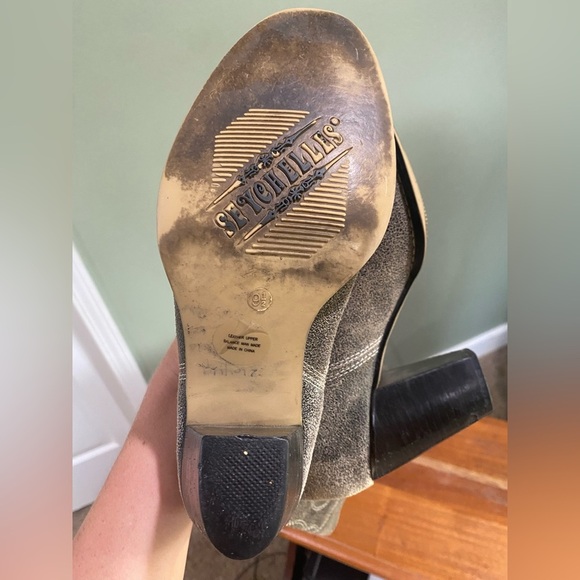 Anthropologie Seychelles Cowboy Boots Flowers Suede Western Country Size 9.5 - Picture 7 of 12